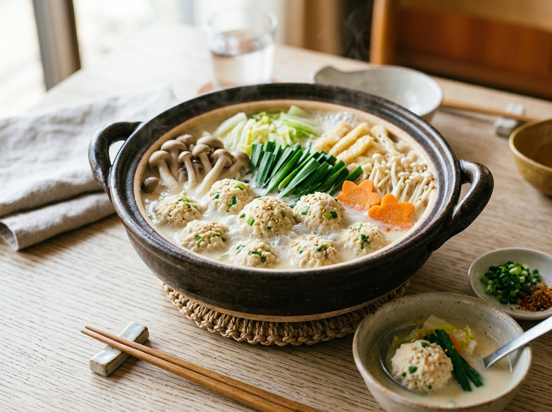 おから鶏だんごの豆乳鍋の完成写真